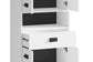 Badezimmer-Hochschrank WELLNESS in Artisan Eiche, Griffe aus Metall in schwarz / Badezimmerschrank 4 Türen mit offenen Elementen & viel Stauraum / B 54, H 193, T 31 cm