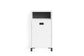 Badezimmer Seitenschrank WELLNESS in Artisan Eiche, Griff aus Metall in schwarz / Badschrank mit einem offenen Fach und einer Tür / B 42, H 77,5, T 31 cm