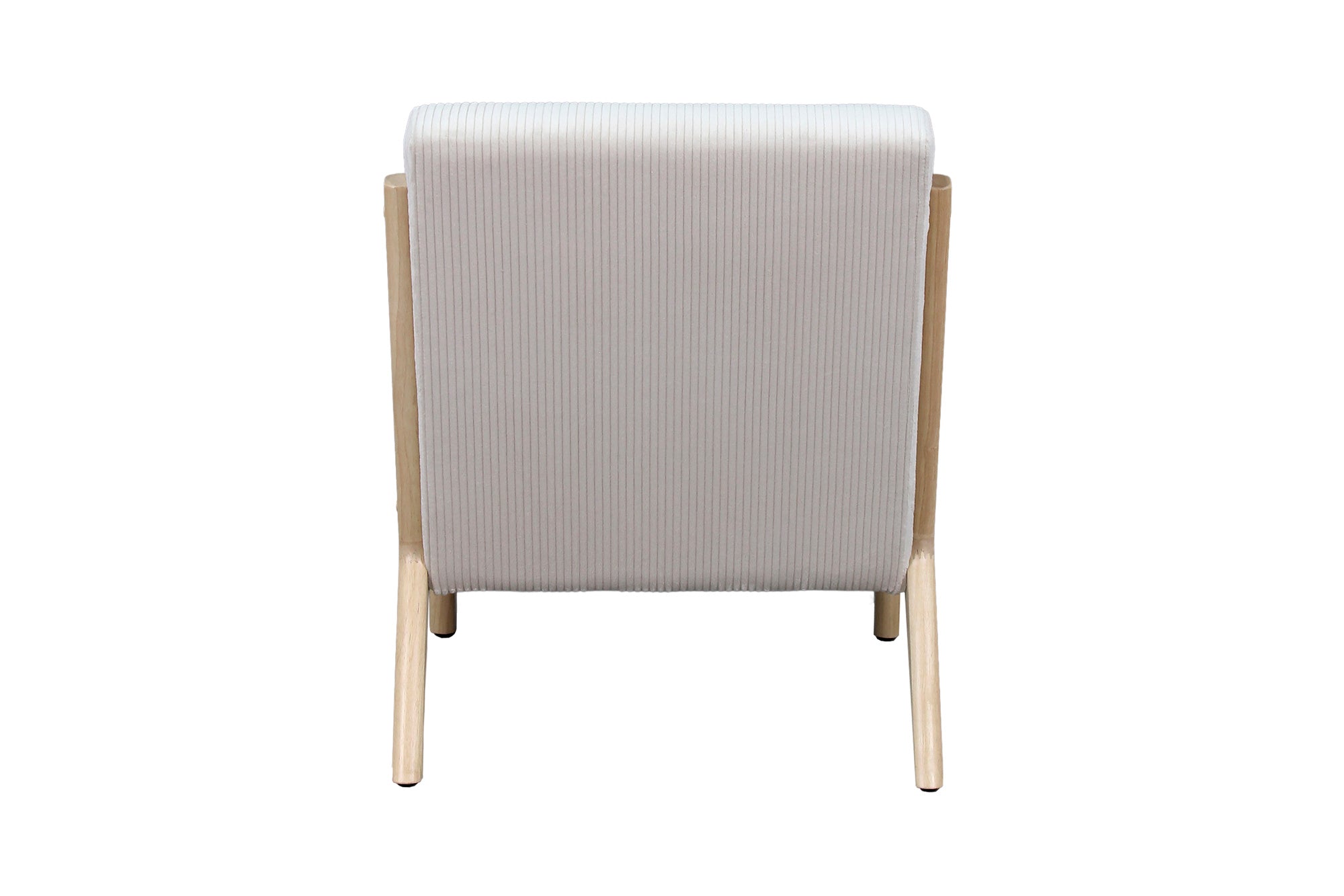 Sessel NOHR / Grob-Cord off-white oder grau / Gestell und Armlehnen Massivholz natur / B 65,5, H 78, T 84 cm