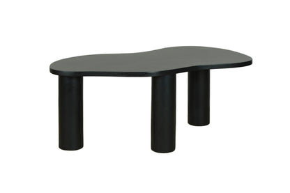 byLIVING Couchtisch ETHAN / Tischplatte und Gestell in schwarz oder naturfarben (Akazie) / Wohnzimmertisch / Beistelltisch / Maße: B 110, H 45, T 55 cm