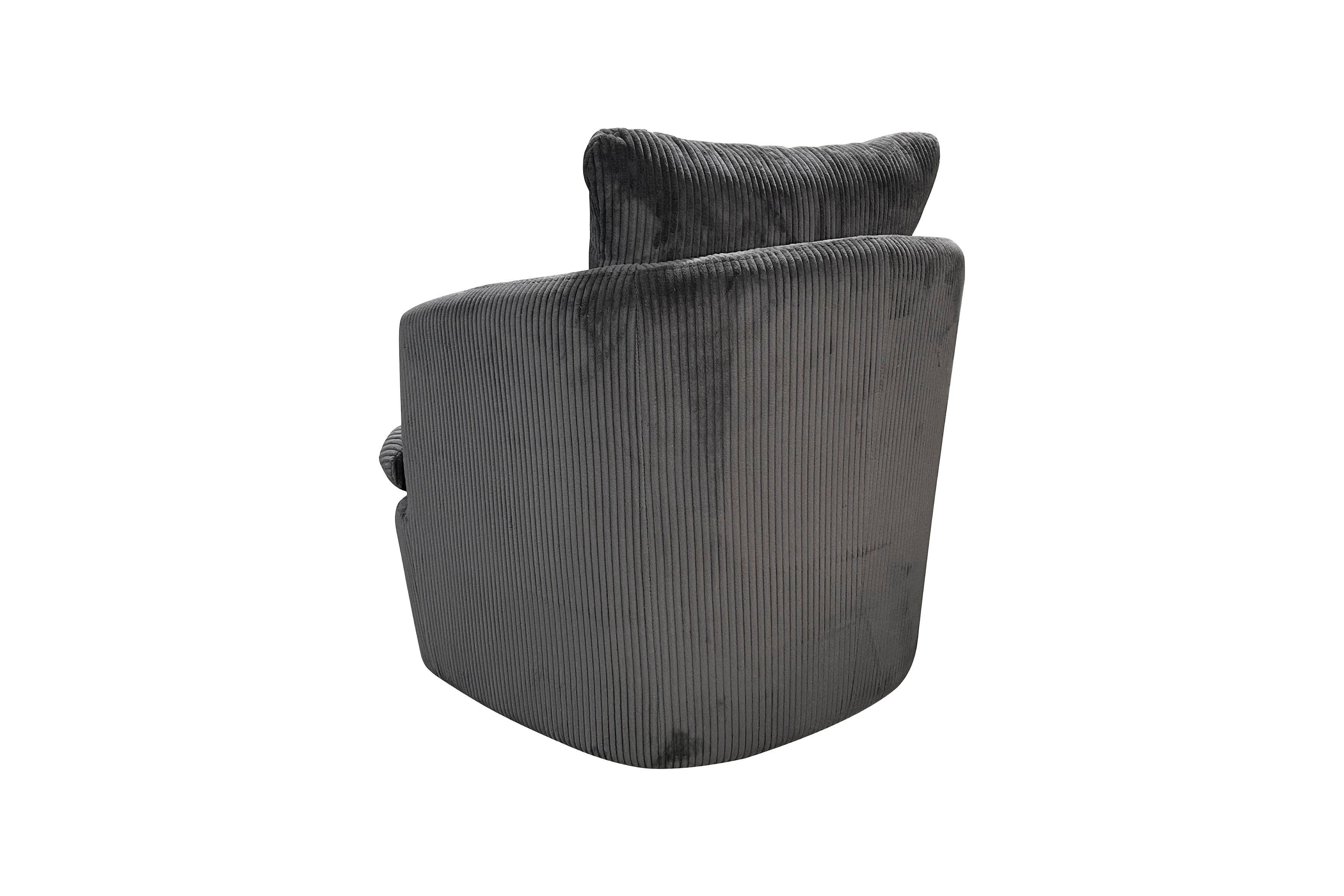 Sessel HARMONY / Grob-Cord dunkelgrau oder off white / Vollpolster / 360° drehbar / B 72, H 69, T 77 cm