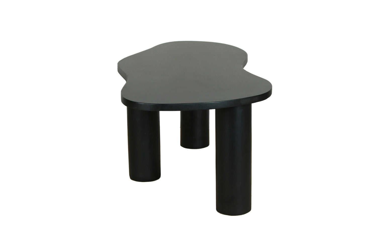 byLIVING Couchtisch ETHAN / Tischplatte und Gestell in schwarz oder naturfarben (Akazie) / Wohnzimmertisch / Beistelltisch / Maße: B 110, H 45, T 55 cm