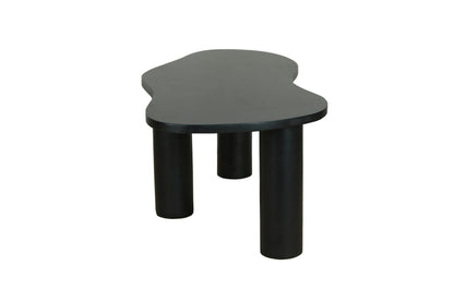 byLIVING Couchtisch ETHAN / Tischplatte und Gestell in schwarz oder naturfarben (Akazie) / Wohnzimmertisch / Beistelltisch / Maße: B 110, H 45, T 55 cm