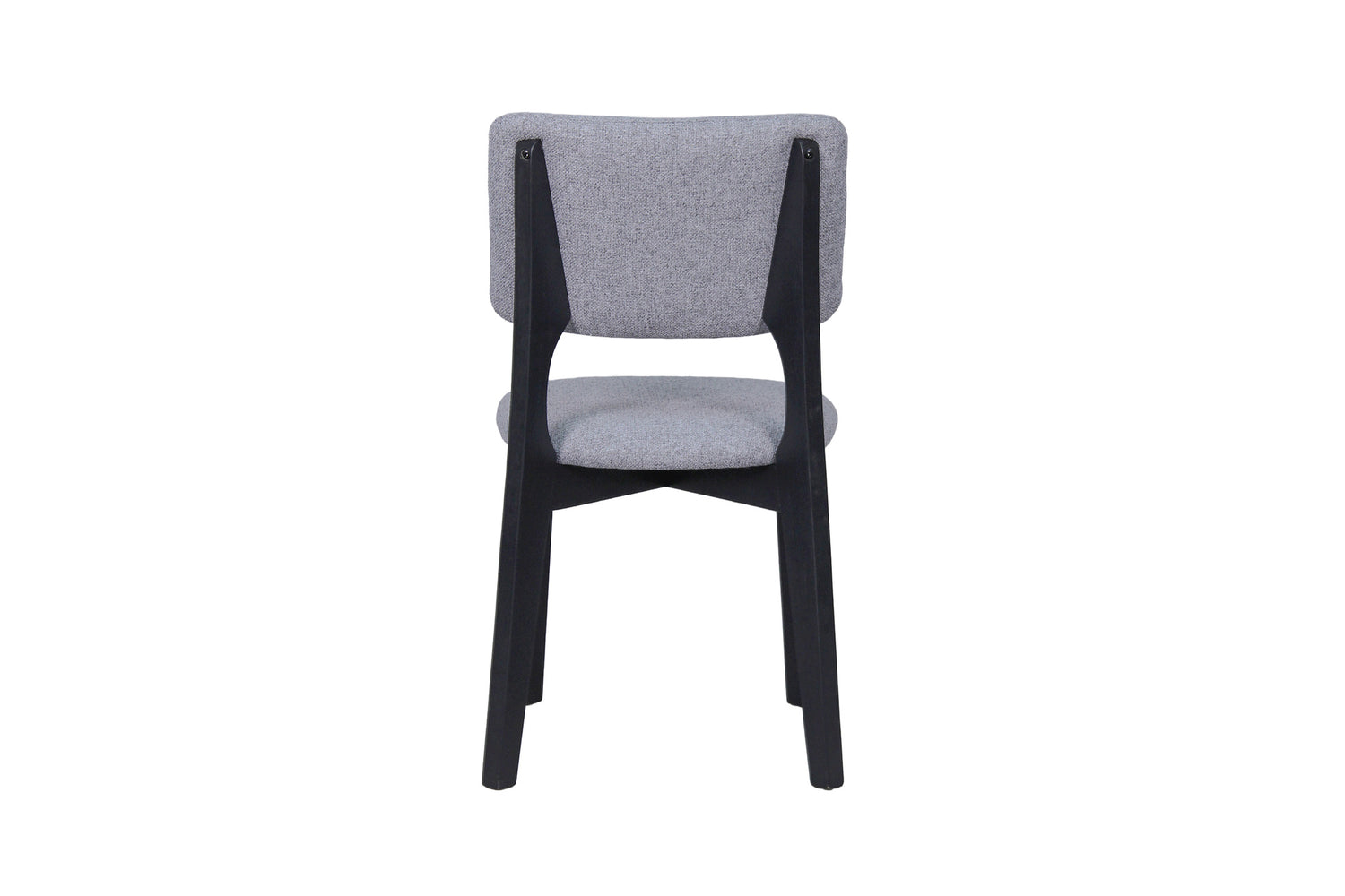 byLIVING Esszimmerstuhl 2er Set ELSA / Webstoff beige oder grau / Gestell Massivholz schwarz / B 48, H 87, T 54 cm
