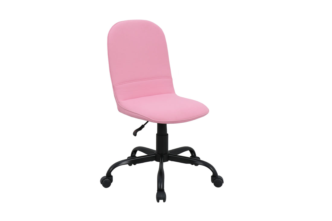 byLIVING Bürostuhl TROLLY Drehstuhl / Kinderstuhl / Metall schwarz pulverbeschichtet / Bezug Webstoff pink oder hellgrau / klappbar / Sicherheitsdoppelrollen / Maße: B 42, H 85-95, T 54 cm