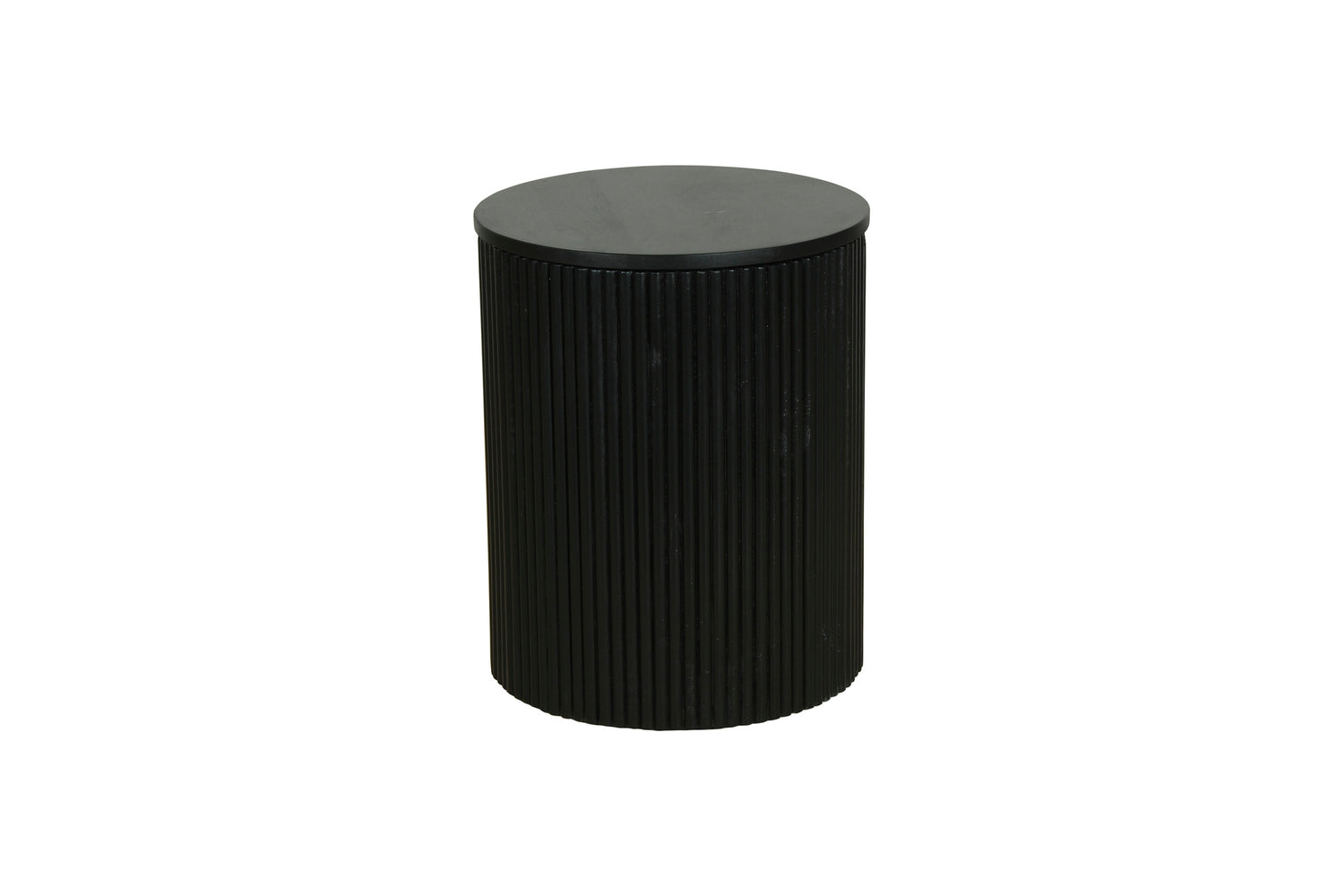 byLIVING Beistelltisch OWEN / Tischplatte und Gestell in schwarz / Couchtisch / Sofatisch / Maße: D 40, H 50 cm