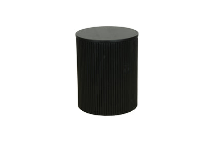 byLIVING Beistelltisch OWEN / Tischplatte und Gestell in schwarz / Couchtisch / Sofatisch / Maße: D 40, H 50 cm