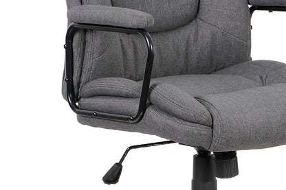 byLIVING Chefsessel STING/ Gaming-Chair/ Metall schwarz pulverbeschichtet/ Webstoff grau/ Armlehnen gepolstert/ Wippmechanik/ Sicherheitsdoppelrollen / B 57, H 99-109, T 67 cm