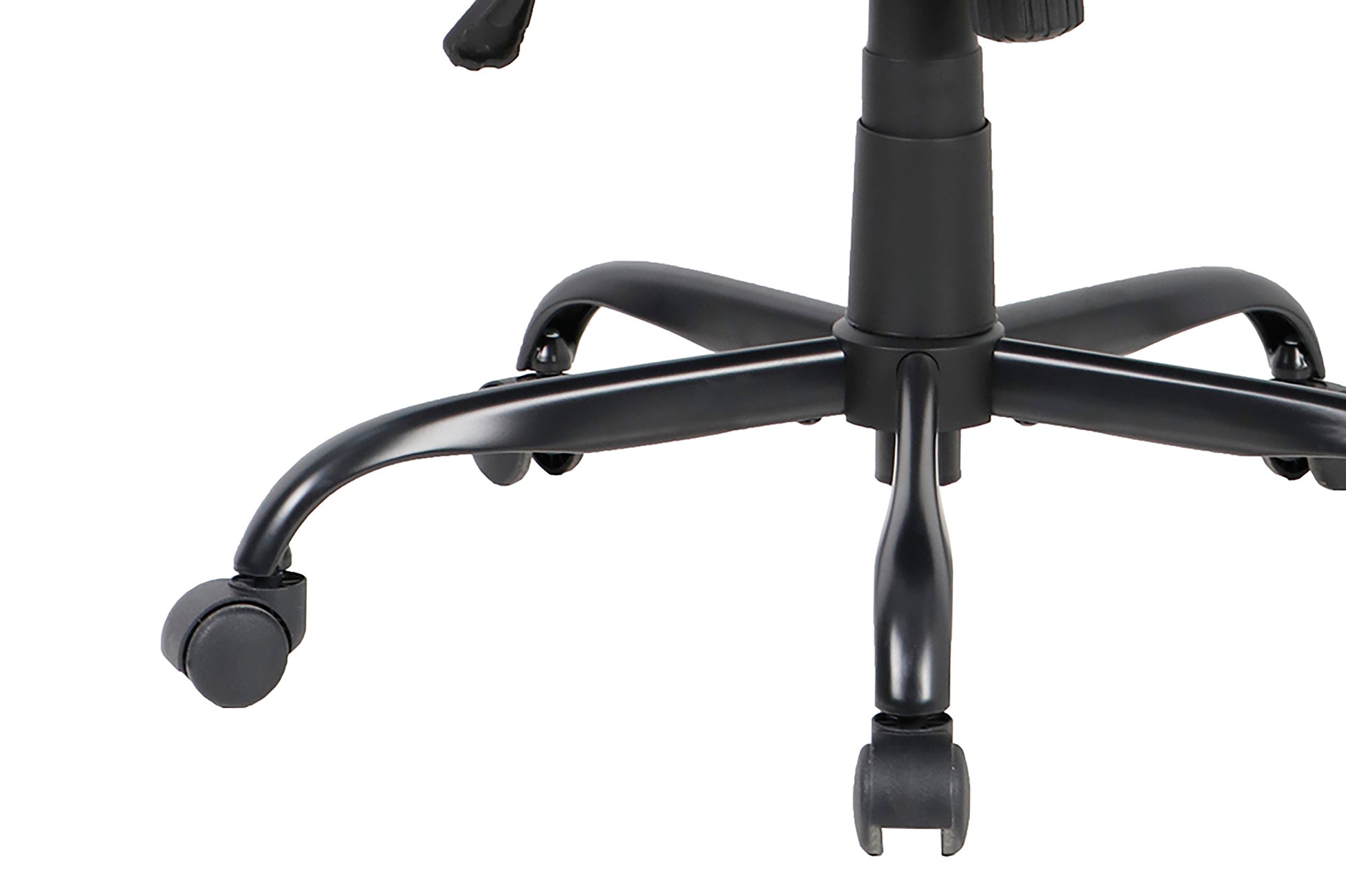 Chefsessel STING/ Gaming-Chair/ Metall schwarz pulverbeschichtet/ Webstoff grau/ Armlehnen gepolstert/ Wippmechanik/ Sicherheitsdoppelrollen / B 57, H 99-109, T 67 cm