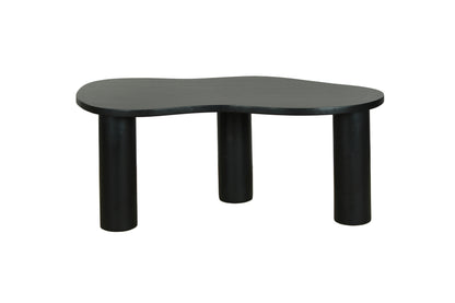 byLIVING Couchtisch ETHAN / Tischplatte und Gestell in schwarz oder naturfarben (Akazie) / Wohnzimmertisch / Beistelltisch / Maße: B 110, H 45, T 55 cm