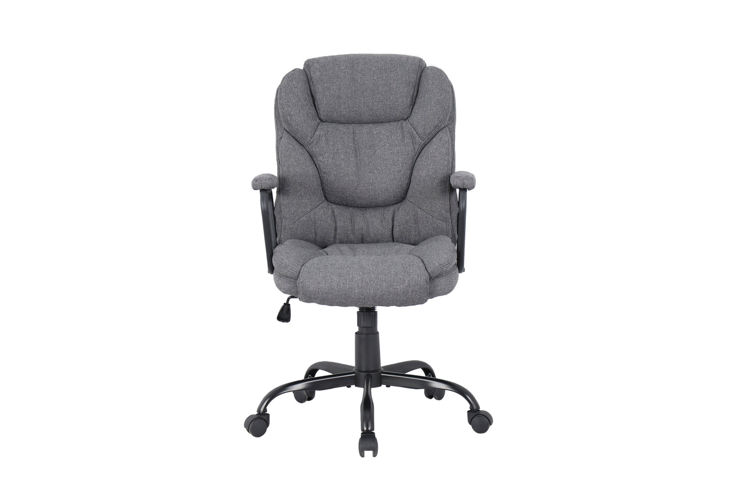 byLIVING Chefsessel STING/ Gaming-Chair/ Metall schwarz pulverbeschichtet/ Webstoff grau/ Armlehnen gepolstert/ Wippmechanik/ Sicherheitsdoppelrollen / B 57, H 99-109, T 67 cm