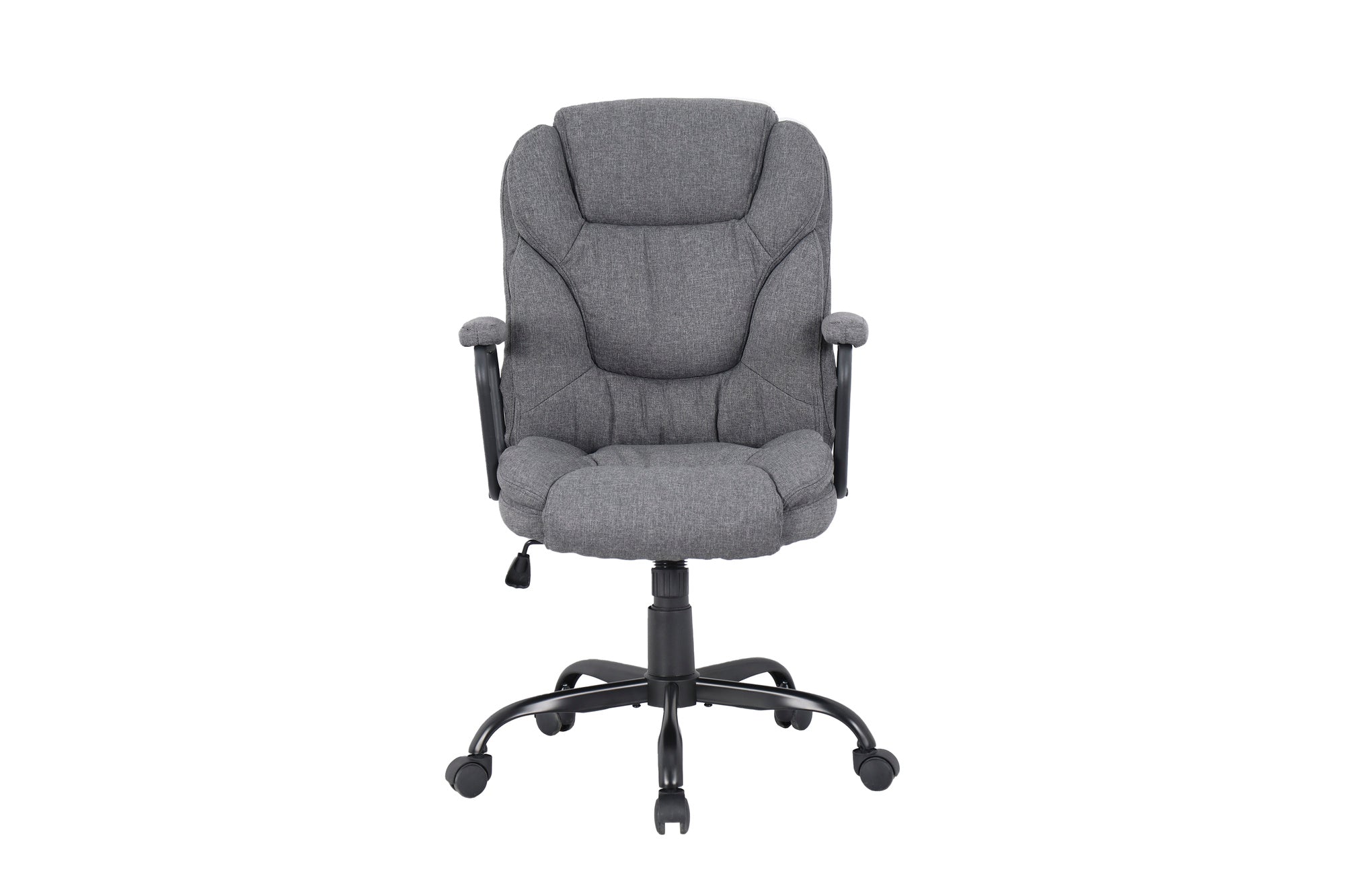 Chefsessel STING/ Gaming-Chair/ Metall schwarz pulverbeschichtet/ Webstoff grau/ Armlehnen gepolstert/ Wippmechanik/ Sicherheitsdoppelrollen / B 57, H 99-109, T 67 cm