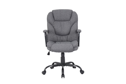 byLIVING Chefsessel STING/ Gaming-Chair/ Metall schwarz pulverbeschichtet/ Webstoff grau/ Armlehnen gepolstert/ Wippmechanik/ Sicherheitsdoppelrollen / B 57, H 99-109, T 67 cm