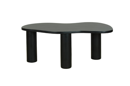 byLIVING Couchtisch ETHAN / Tischplatte und Gestell in schwarz oder naturfarben (Akazie) / Wohnzimmertisch / Beistelltisch / Maße: B 110, H 45, T 55 cm