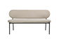 Bank JERSEY / Webstoff dunkelgrau oder / Gestell Metall schwarz / Bank mit Rückenlehne / B 160, H 82, T 62 cm