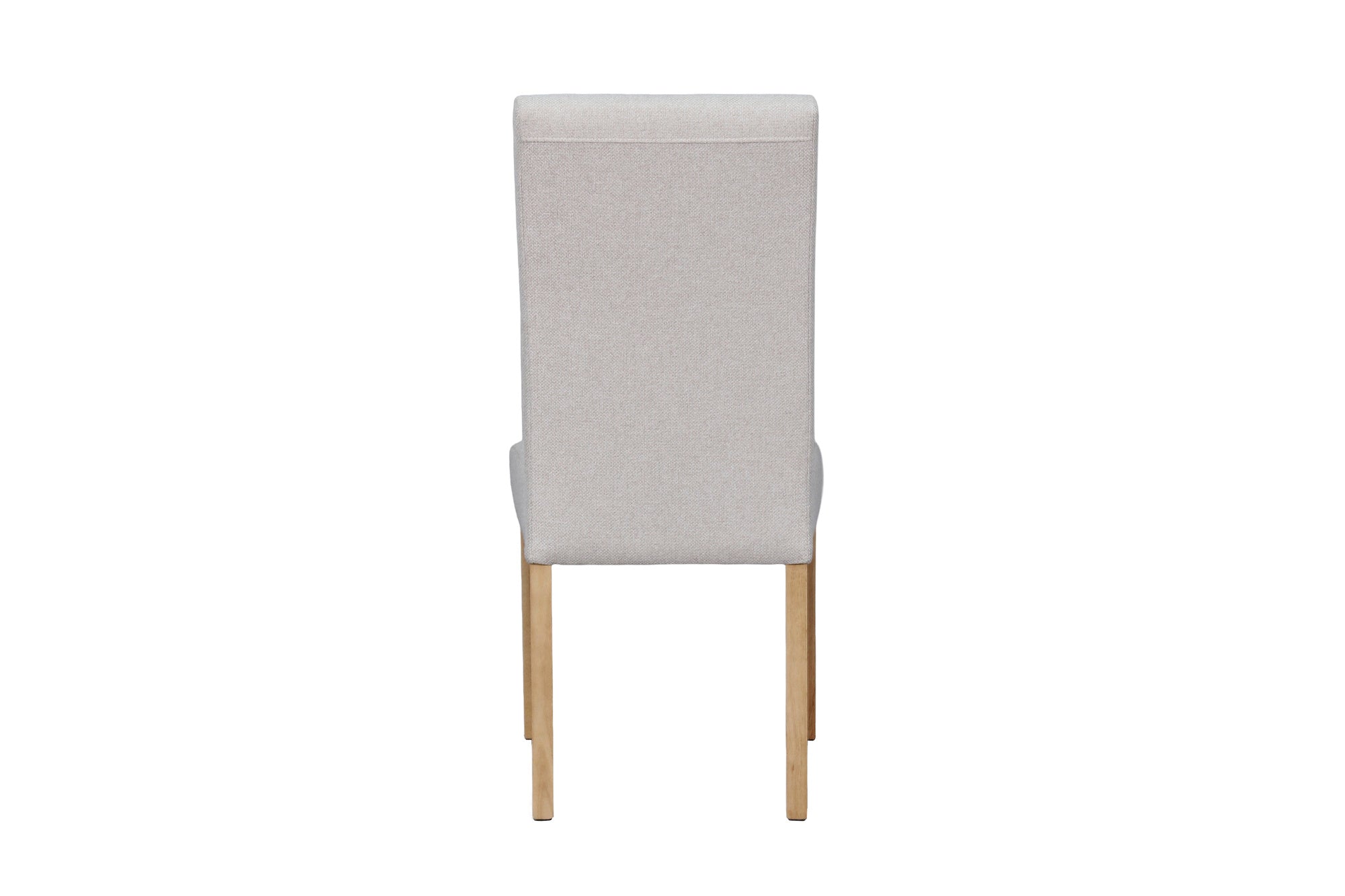 Esszimmerstuhl 2er Set ELIAS / Webstoff taupe oder dunkelgrau / Gestell Massivholz Rubberwood natur / B 47, H 99,5, T 60 cm