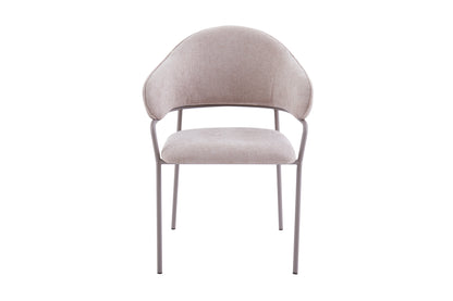 byLIVING Stuhl 2-er Set CURVE / Webstoffbezug in dunkelgrau, dunkelgrün oder taupe, Gestell in schwarz / Esszimmerstuhl / Küchenstuhl / Maße: B 60 x H 86 x T 58 cm