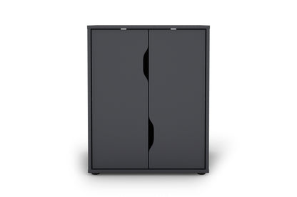 Aktenschrank BELFAST / mit viel Stauraum / 2 Türen / weiß oder anthazit / B 60, H 76,5, T 37 cm