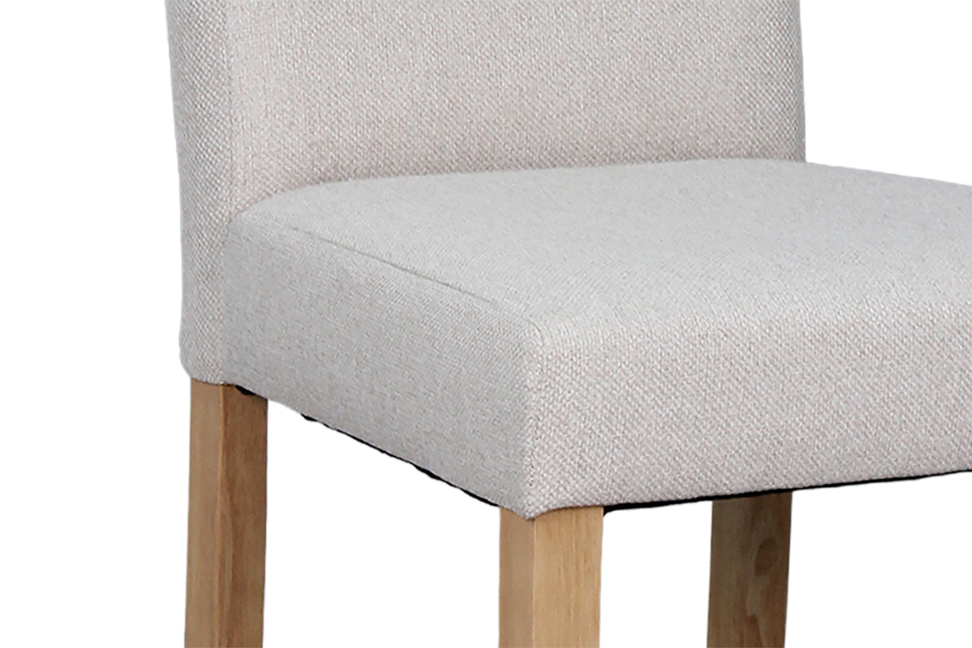 Esszimmerstuhl 2er Set ELIAS / Webstoff taupe oder dunkelgrau / Gestell Massivholz Rubberwood natur / B 47, H 99,5, T 60 cm