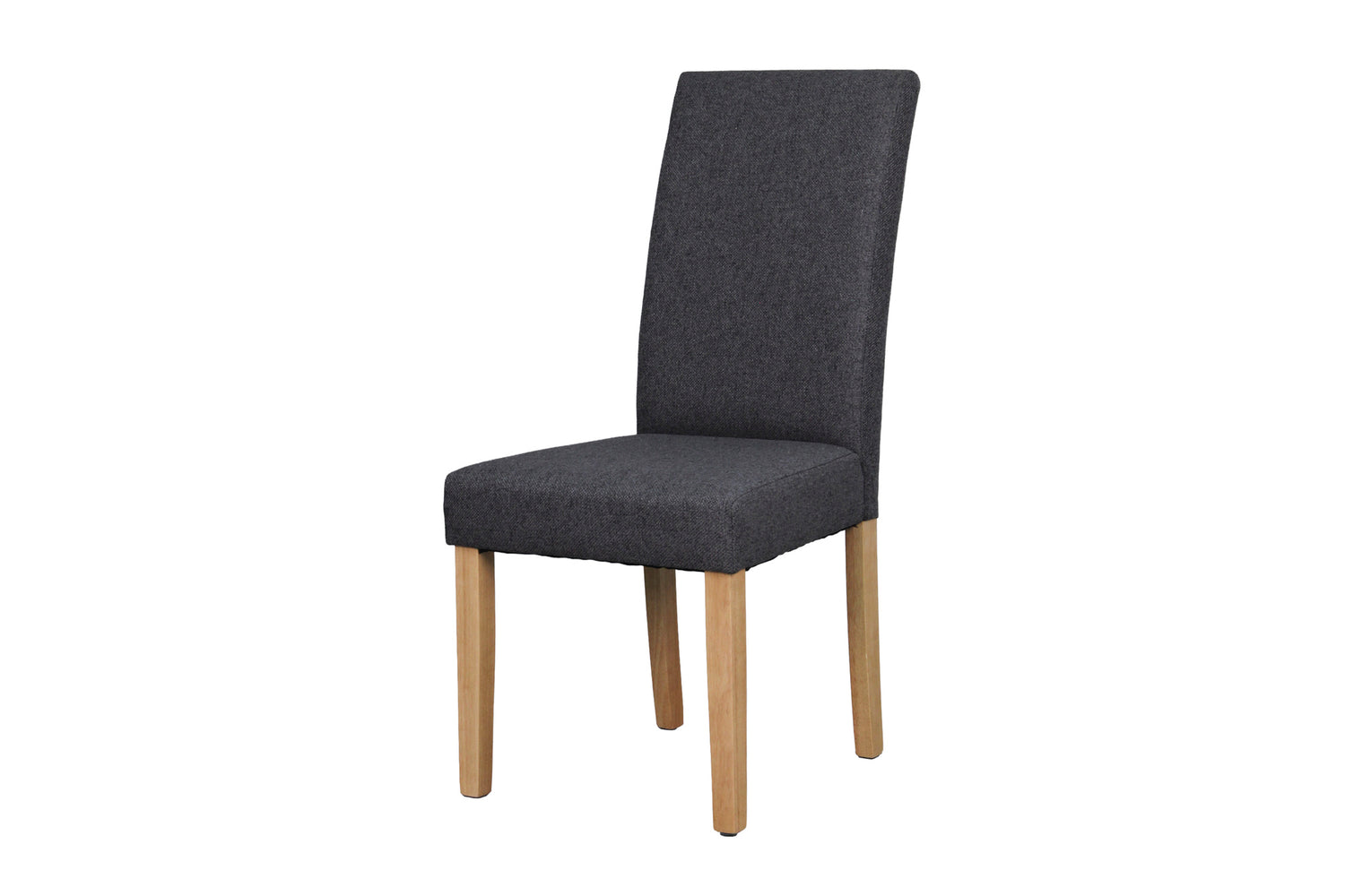 byLIVING Esszimmerstuhl 2er Set ELIAS / Webstoff taupe oder dunkelgrau / Gestell Massivholz schwarz / B 47, H 99,5, T 60 cm