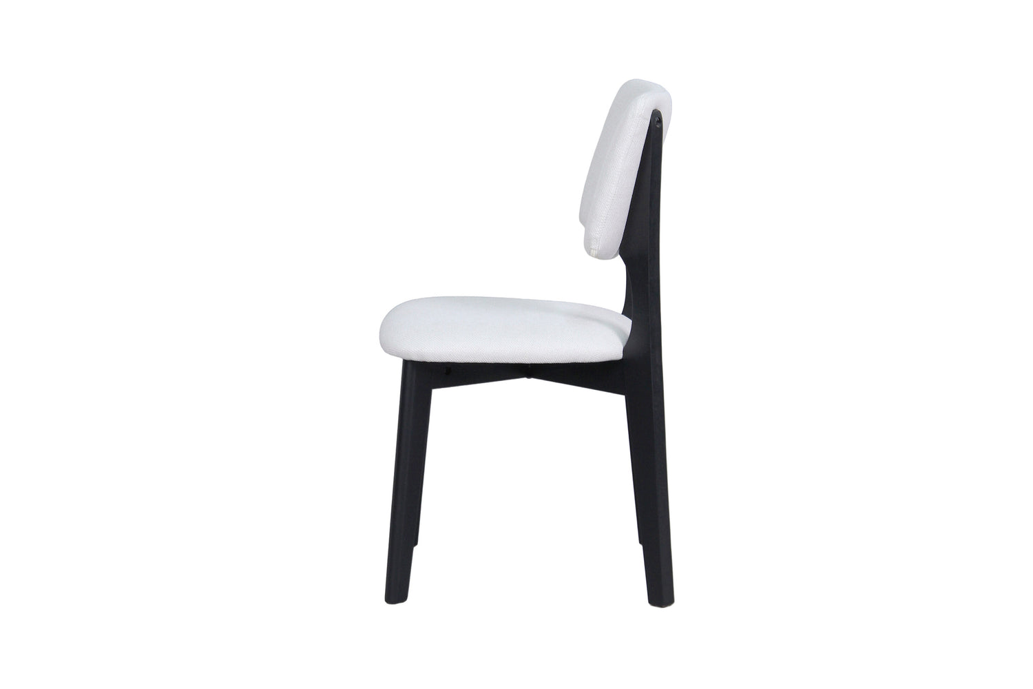 byLIVING Esszimmerstuhl 2er Set ELSA / Webstoff beige oder grau / Gestell Massivholz schwarz / B 48, H 87, T 54 cm