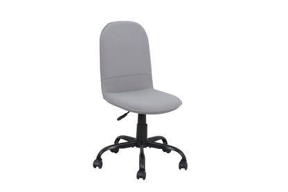 byLIVING Bürostuhl TROLLY Drehstuhl / Kinderstuhl / Metall schwarz pulverbeschichtet / Bezug Webstoff pink oder hellgrau / klappbar / Sicherheitsdoppelrollen / Maße: B 42, H 85-95, T 54 cm