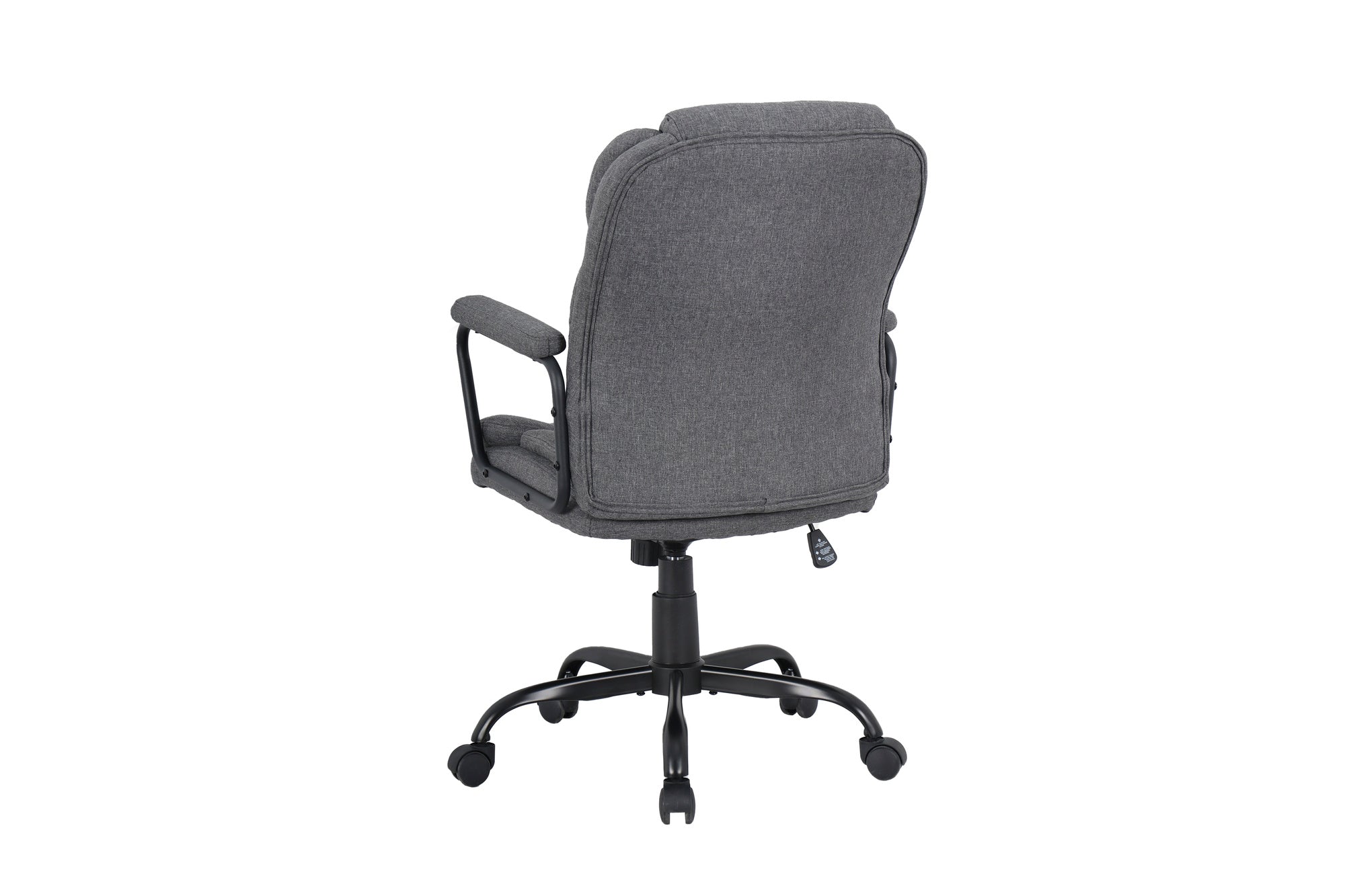 byLIVING Chefsessel STING/ Gaming-Chair/ Metall schwarz pulverbeschichtet/ Webstoff grau/ Armlehnen gepolstert/ Wippmechanik/ Sicherheitsdoppelrollen / B 57, H 99-109, T 67 cm