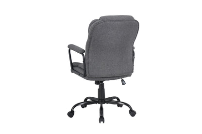 byLIVING Chefsessel STING/ Gaming-Chair/ Metall schwarz pulverbeschichtet/ Webstoff grau/ Armlehnen gepolstert/ Wippmechanik/ Sicherheitsdoppelrollen / B 57, H 99-109, T 67 cm