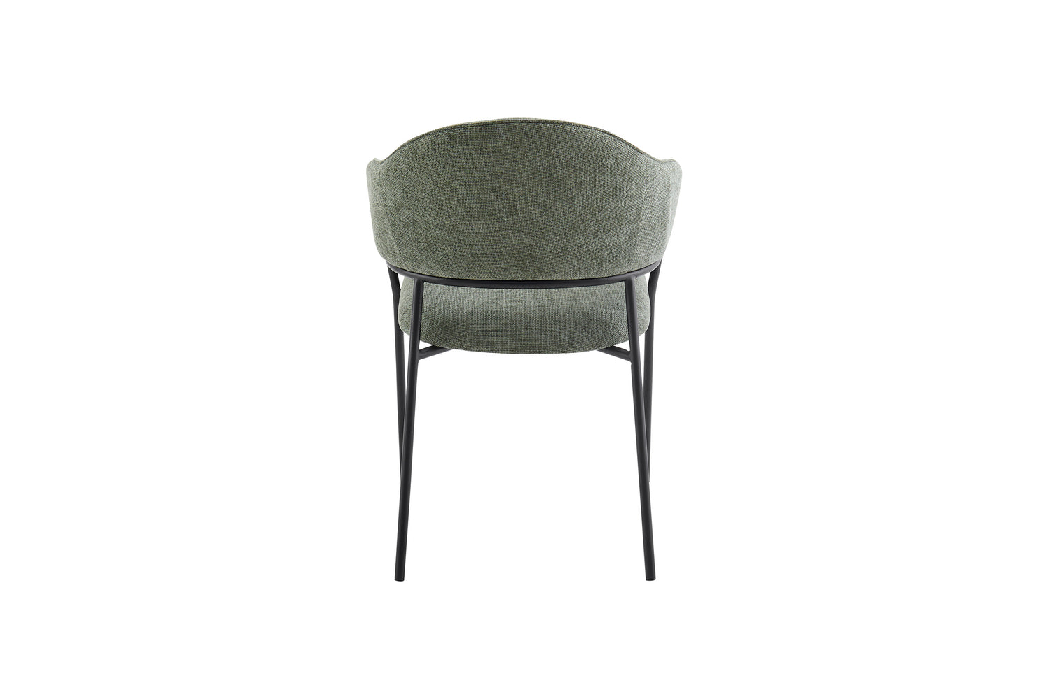 byLIVING Stuhl 2-er Set CURVE / Webstoffbezug in dunkelgrau, dunkelgrün oder taupe, Gestell in schwarz / Esszimmerstuhl / Küchenstuhl / Maße: B 60 x H 86 x T 58 cm