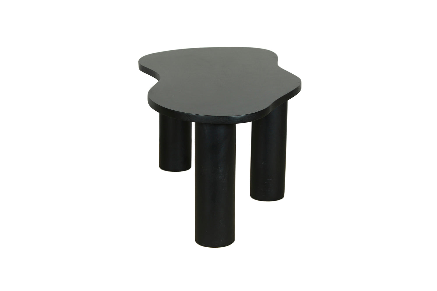 byLIVING Couchtisch ETHAN / Tischplatte und Gestell in schwarz oder naturfarben (Akazie) / Wohnzimmertisch / Beistelltisch / Maße: B 110, H 45, T 55 cm
