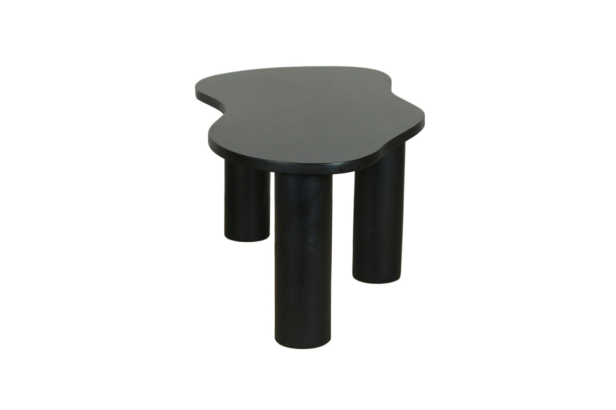 byLIVING Couchtisch ETHAN / Tischplatte und Gestell in schwarz oder naturfarben (Akazie) / Wohnzimmertisch / Beistelltisch / Maße: B 110, H 45, T 55 cm