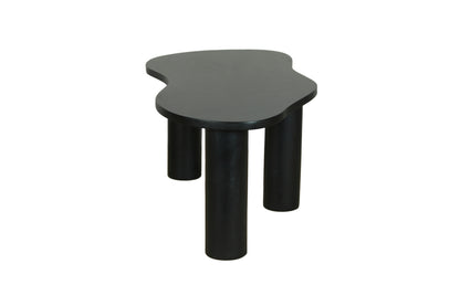 byLIVING Couchtisch ETHAN / Tischplatte und Gestell in schwarz oder naturfarben (Akazie) / Wohnzimmertisch / Beistelltisch / Maße: B 110, H 45, T 55 cm