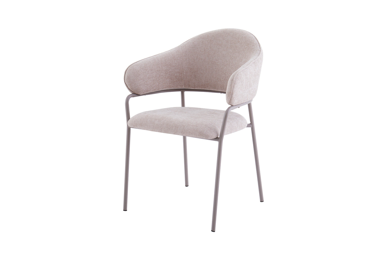 byLIVING Stuhl 2-er Set CURVE / Webstoffbezug in dunkelgrau, dunkelgrün oder taupe, Gestell in schwarz / Esszimmerstuhl / Küchenstuhl / Maße: B 60 x H 86 x T 58 cm