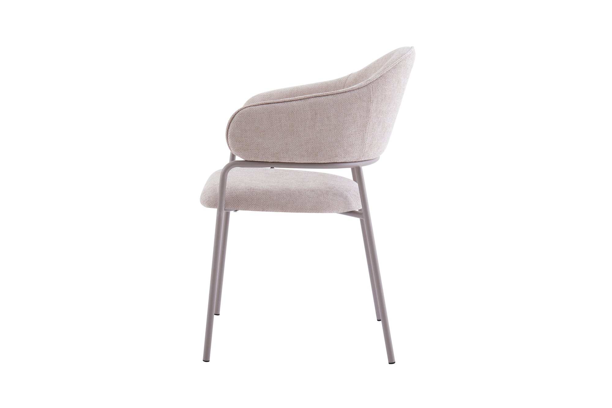 byLIVING Stuhl 2-er Set CURVE / Webstoffbezug in dunkelgrau, dunkelgrün oder taupe, Gestell in schwarz / Esszimmerstuhl / Küchenstuhl / Maße: B 60 x H 86 x T 58 cm