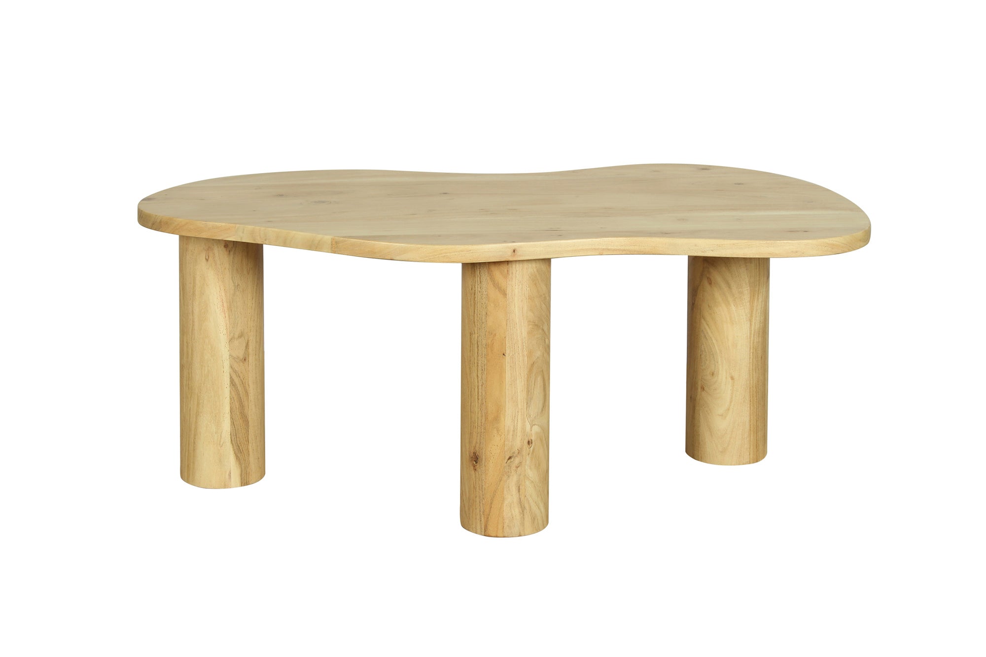 byLIVING Couchtisch ETHAN / Tischplatte und Gestell in schwarz oder naturfarben (Akazie) / Wohnzimmertisch / Beistelltisch / Maße: B 110, H 45, T 55 cm