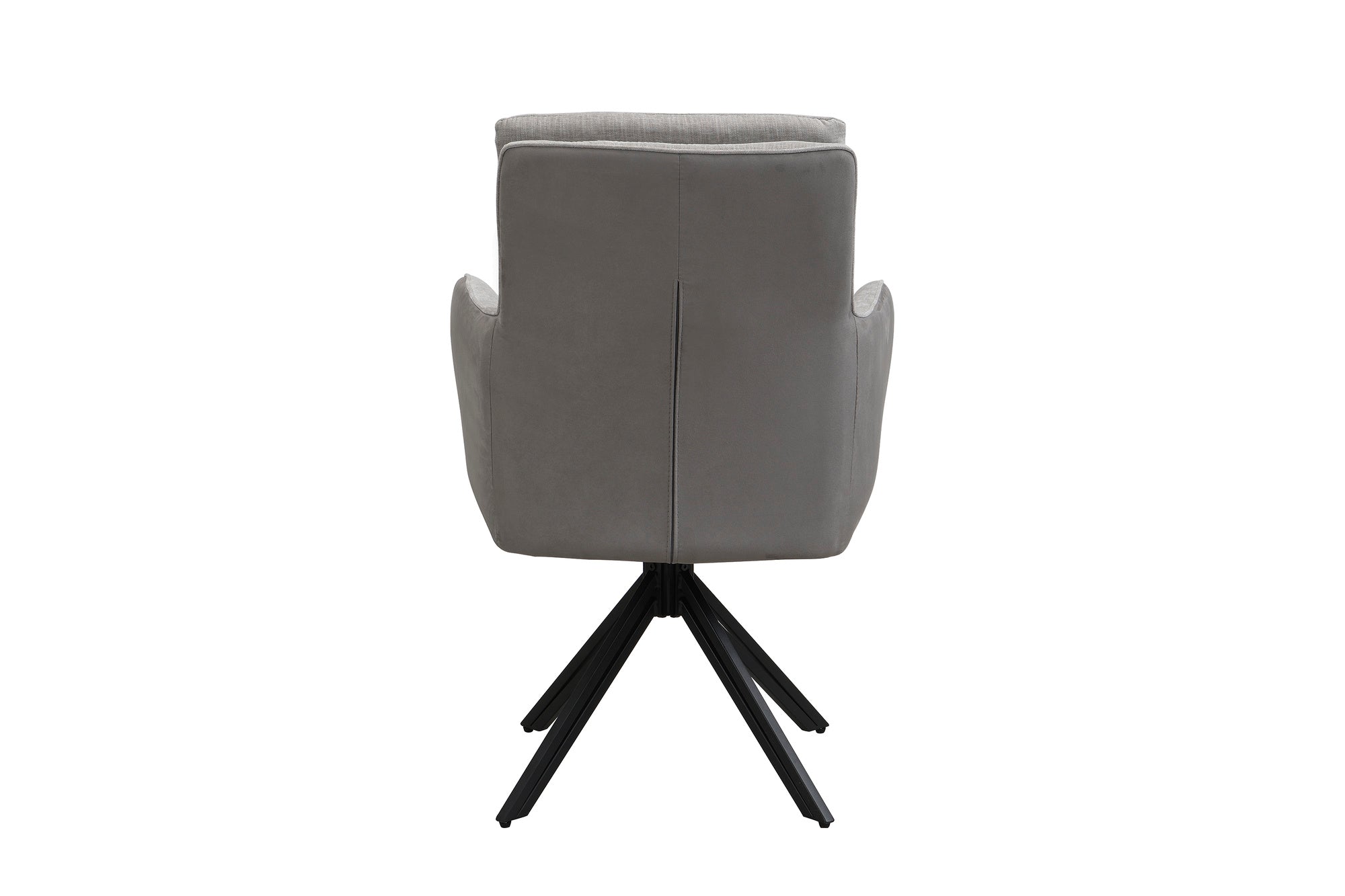 Stuhl 2-er Set TINO / Bezug Webstoff-Mikrofaser in schwarz oder hellgrau, Gestell in schwarz / 360° drehbar / Esszimmerstuhl / Küchenstuhl / B 62 x H 94 x T 70 cm
