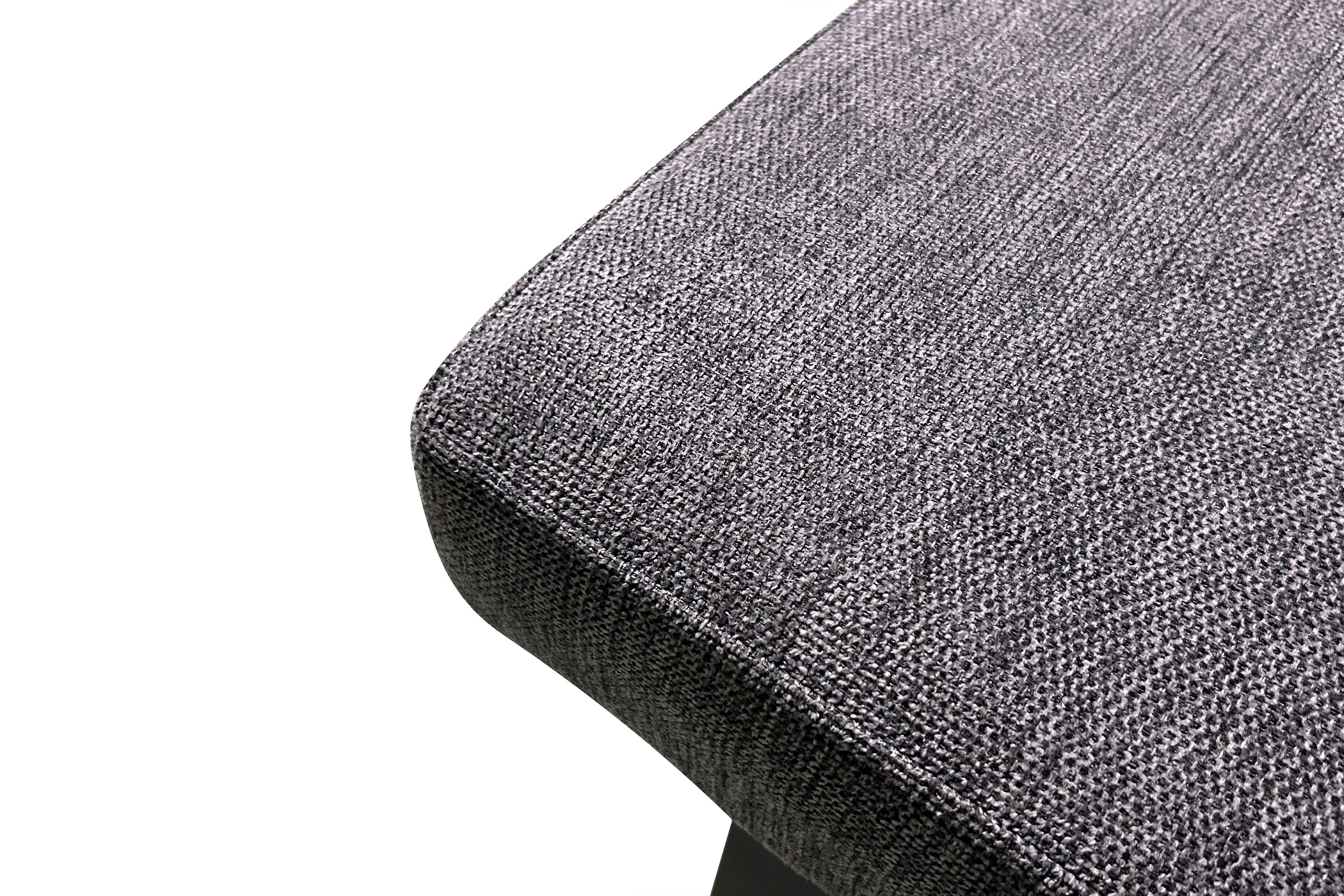 Eckbank VANCOUVER / Vintage Mikrofaser oder Webstoff anthrazit / Metall Gestell schwarz pulverbeschichtet / Langer Schenkel rechts oder links / Taschenfederkern / 181,5 x 125, H 86 cm