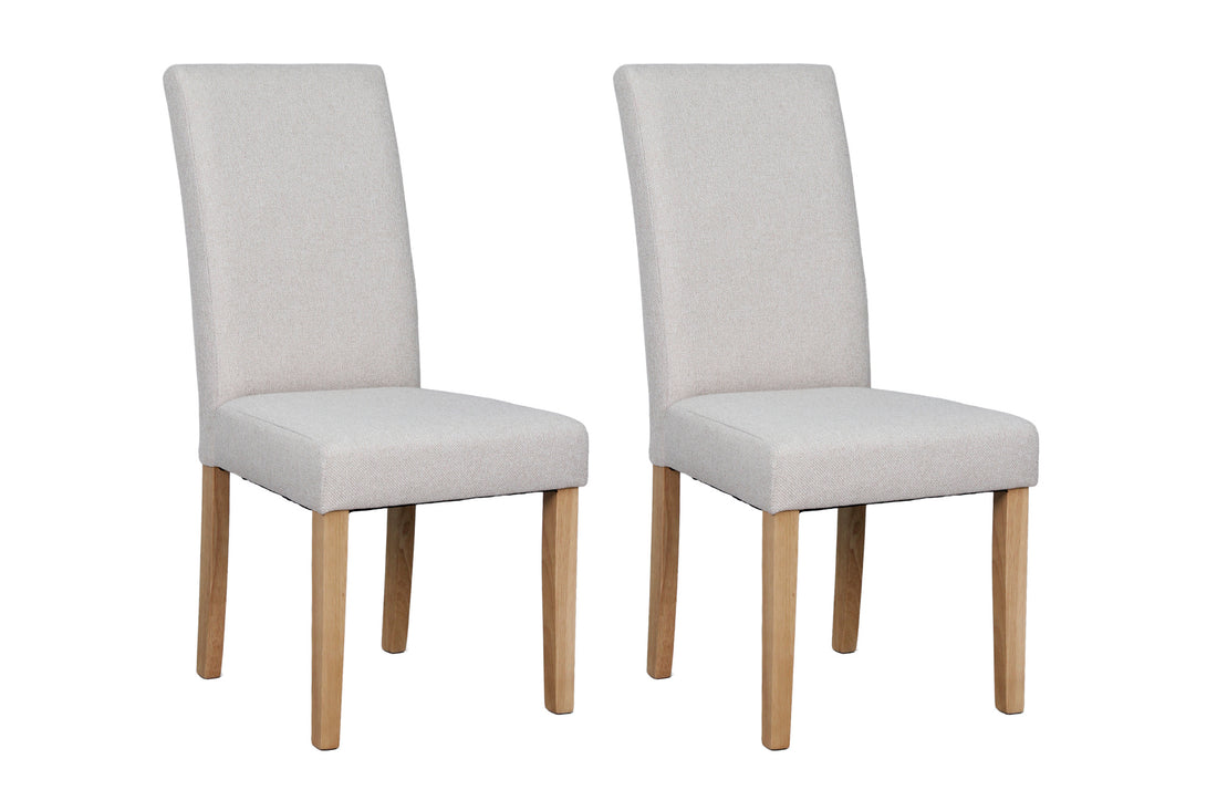 byLIVING Esszimmerstuhl 2er Set ELIAS / Webstoff taupe oder dunkelgrau / Gestell Massivholz schwarz / B 47, H 99,5, T 60 cm
