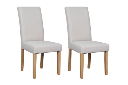 byLIVING Esszimmerstuhl 2er Set ELIAS / Webstoff taupe oder dunkelgrau / Gestell Massivholz schwarz / B 47, H 99,5, T 60 cm