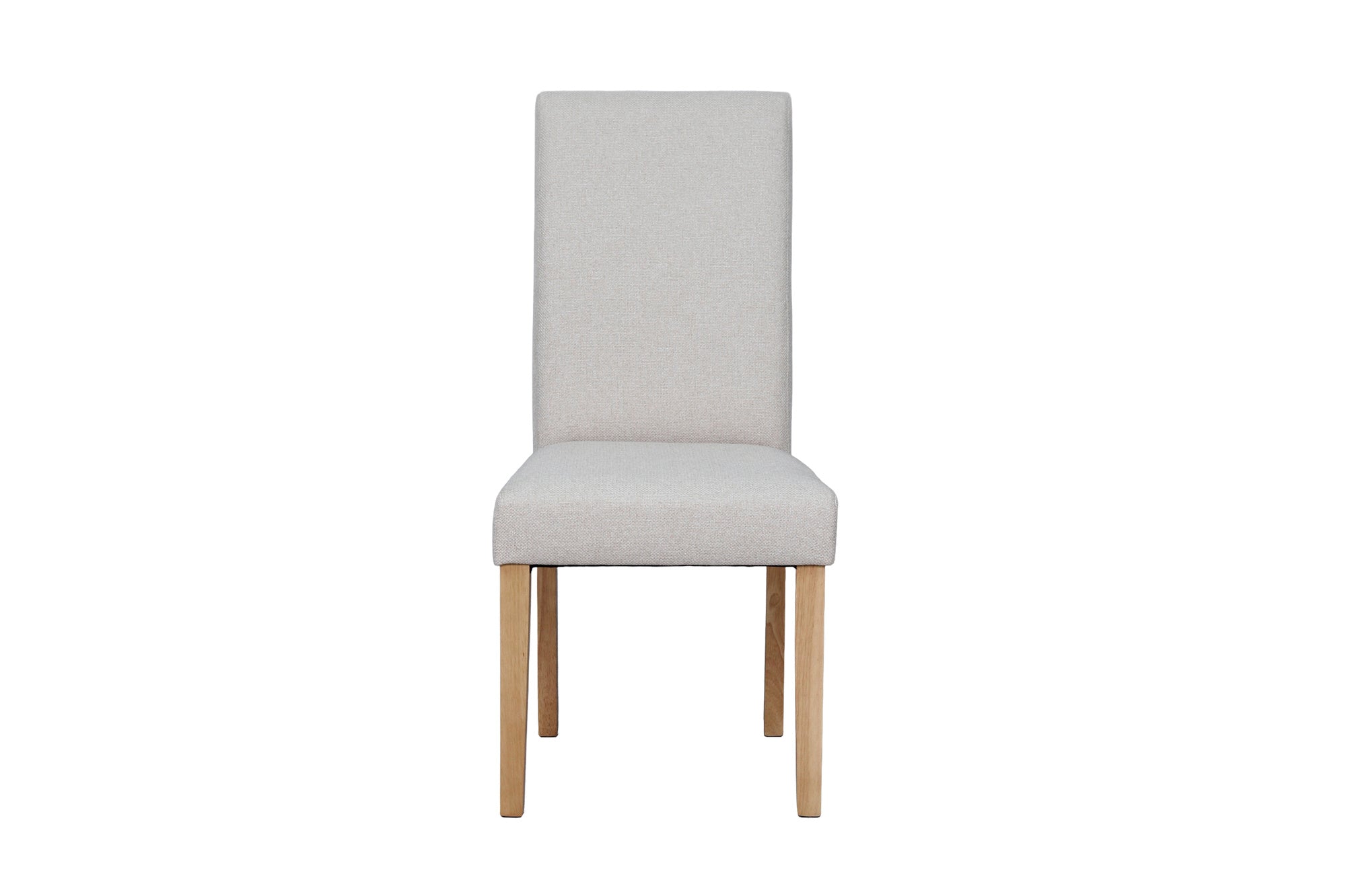 Esszimmerstuhl 2er Set ELIAS / Webstoff taupe oder dunkelgrau / Gestell Massivholz Rubberwood natur / B 47, H 99,5, T 60 cm