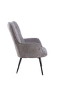 Sessel Uta / Cord grau, Samt schwarz, Webstoff dunkelgrau, Samt dunkelgrün, Webstoff sandfarben / Gestell schwarz pulverbeschichtet / Relaxsessel / Armlehnen-Sessel / B 72, H 97, T 80 cm