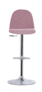 Barhocker CASINO / Moderner Barhocker in hellgrau, anthrazit oder rosa / Gestell verchromt mit Höhenverstellung / 360° drehbar / B 41,H 91,5-112,T 52,5 cm