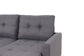 Ecksofa ATLANTA / Webstoff dunkelgrau / Beine natur aus Massivholz / Longchair wahlweise rechts oder links montierbar / 218 x 144, H 78,5 cm