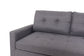 Ecksofa ATLANTA / Webstoff dunkelgrau / Beine natur aus Massivholz / Longchair wahlweise rechts oder links montierbar / 218 x 144, H 78,5 cm