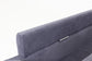 Ecksofa ATLANTA / Cord grau / Beine schwarz aus Massivholz / Longchair wahlweise rechts oder links montierbar / 218 x 144, H 78,5 cm