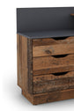 Winkelschreibtisch BELFAST / Rechts oder Links montierbar / 3 Schubkästen / Anthrazit, Weiß-Anthrazit, Artisan Eiche (Eiche-Optik) oder Old Wood (Altholz-Optik) /Bürotisch / Eckschreibtisch / Schreibtisch / B 129, H 83,5, T 105 cm