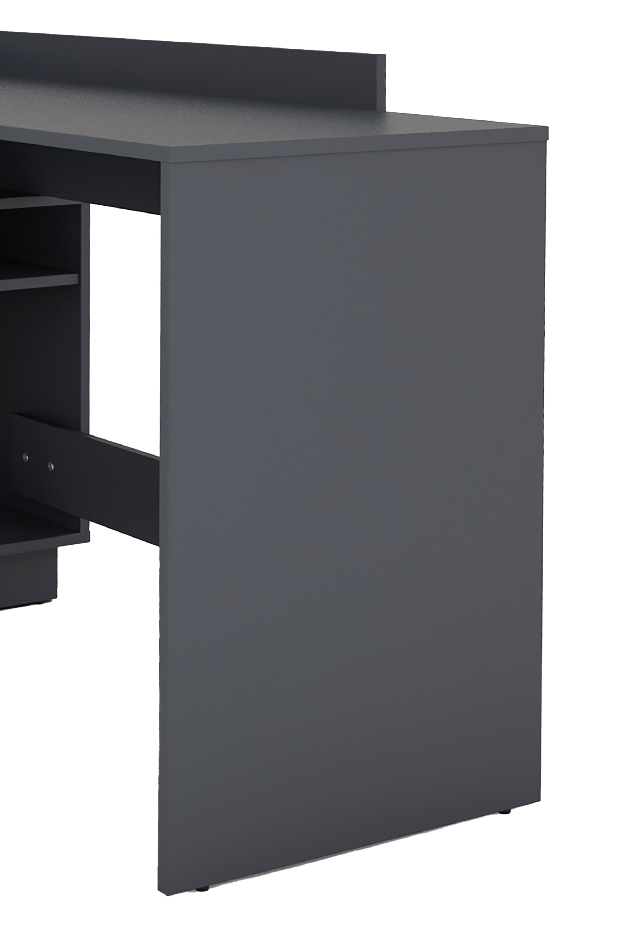 Winkelschreibtisch BELFAST / Rechts oder Links montierbar / 3 Schubkästen / Anthrazit, Weiß-Anthrazit, Artisan Eiche (Eiche-Optik) oder Old Wood (Altholz-Optik) /Bürotisch / Eckschreibtisch / Schreibtisch / B 129, H 83,5, T 105 cm