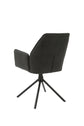 BLAIR Stuhl, 2-er Set, Gestell schwarz, Vintagebezug in anthrazit oder Webstoffbezug in hellgrau