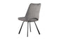 Esszimmerstuhl 2er-Set BONNY / Samt grau oder schwarz / Steppung im Rücken / Gestell Metall schwarz / Esszimmerstuhl / Küchenstuhl / B 52, H 93, T 64,5 cm
