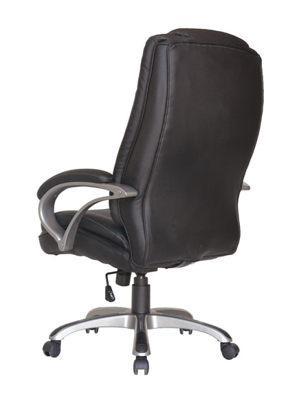 Chefsessel BRUNO-XXL/ bis 150 kg belastbar /Kunststoff anthrazit/ Wippmechanik mit Härtegradeinstellung/ Höhenverstellung/
 Gebremste Sicherheitsrollen/ B 71,5 H 114-124 T 70,5 cm